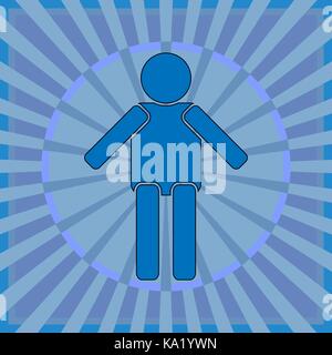 Le simple vecteur figure humaine sur un fond abstrait Illustration de Vecteur