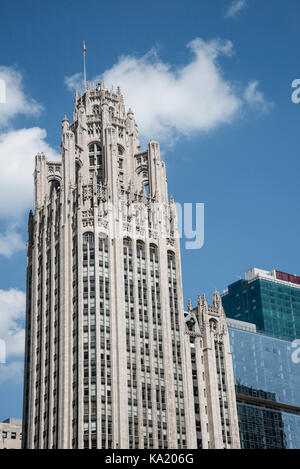 Bâtiment trubune de Chicago Banque D'Images