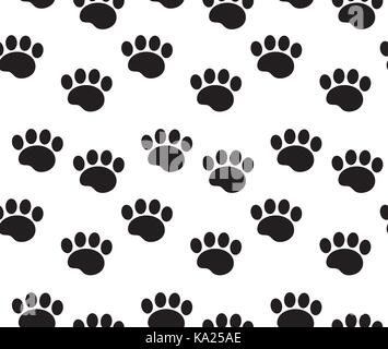 Des pistes d'animaux. motif pattes de chien sans traces de répéter sans fin, texture background. vector illustration. Illustration de Vecteur