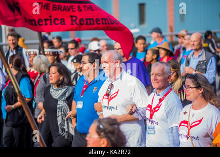 Le Premier Ministre de la Colombie-Britannique, John Horgan à la Marche pour la réconciliation, Vancouver, Colombie-Britannique, Canada. Banque D'Images