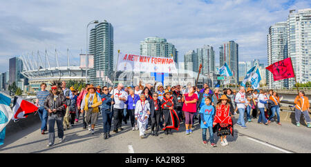 Le Premier Ministre de la Colombie-Britannique, John Horgan à la Marche pour la réconciliation, Vancouver, Colombie-Britannique, Canada. Banque D'Images