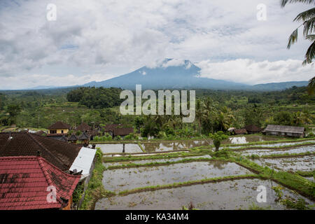 Mont Agung, Bali, Indonésie Banque D'Images