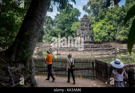 Neak Pean temple, Parc archéologique d'Angkor, Siem Reap, Cambodge Banque D'Images