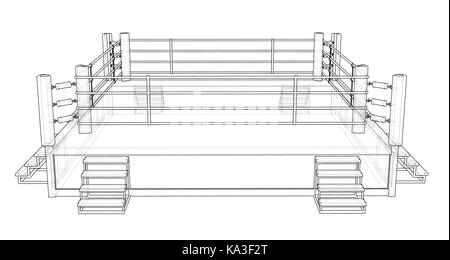 Ring de boxe. vector Illustration de Vecteur