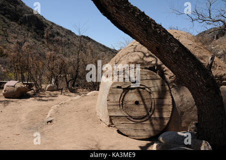 Un site de la suerie intertribal, béni par un homme médecine navajo dan chee, a été utilisé pour les cérémonies à montosa canyon, Santa Rita Banque D'Images