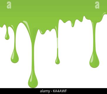 Peinture dripping vert, sirop, vecteur de la sauce Illustration de Vecteur