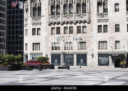 Bâtiment WGN de Chicago Banque D'Images