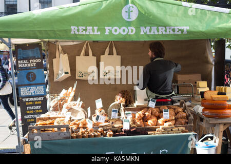 Real Food Market à Kings Cross Banque D'Images