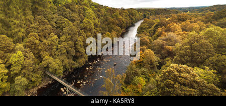 Lambley viaduc traversant la rivière South Tyne dans le Northumberland / Le Sentier South Tyne Banque D'Images