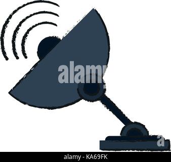 Antenne satellite bowl Illustration de Vecteur