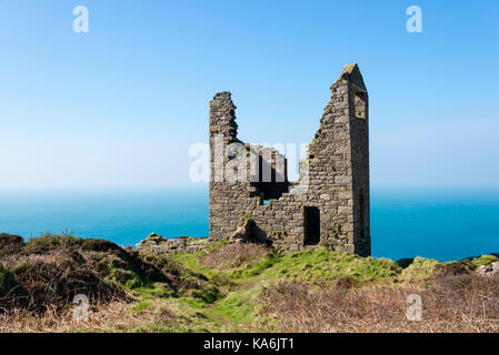 Botallack Mine - la Côte d'étain. Botallack, Cornwall, England, UK. Banque D'Images