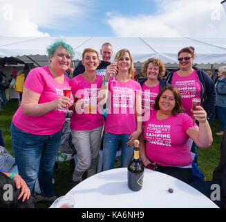 Les visiteurs du Ludlow Food Festival 2017. Banque D'Images