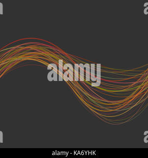 Résumé dynamique vague fond de rayure de couleur de l'illustration des lignes courbes Banque D'Images