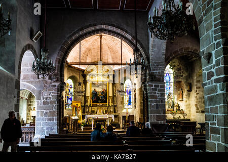 La chapelle de saint Pierre Le Mont Saint-Michel, Normandie, France. Banque D'Images