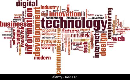 Mot technologie concept cloud. vector illustration Illustration de Vecteur