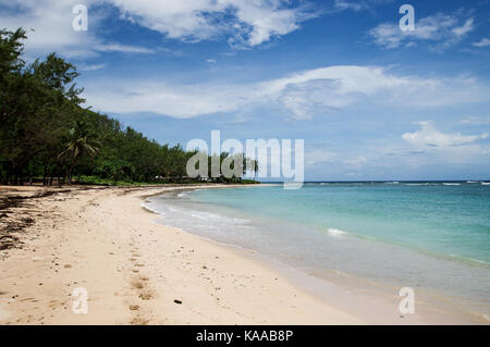 Belle plage de bain sur la côte est de la Barbade Banque D'Images