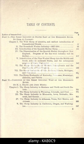 Rapport spécial sur l'histoire et l'état actuel de l'industrie du mouton de l'United States BHL20241059 Banque D'Images