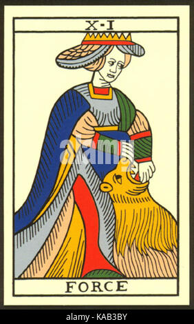 Tarot de Marseille Jean Noblet Trump 11 Banque D'Images