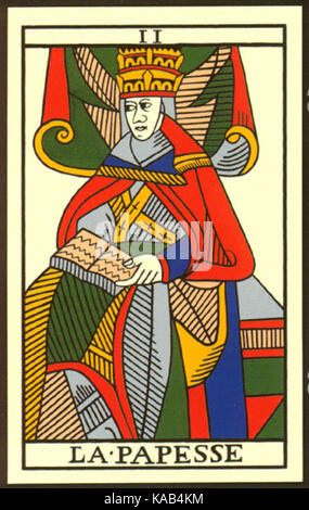 Tarot de Marseille Jean Noblet Trump 02 Banque D'Images