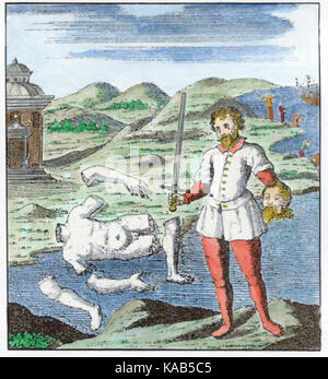 Splendor Solis. Image 10 La rupture la tête du roi Banque D'Images