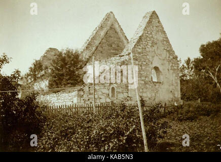 Sakshaug gamle kirke som ruine Banque D'Images