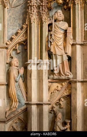 Lieu de culte du Saint Sacrement, 1370, Église Saint Sebaldus (St. G. Sebald, Sebalduskirche), Nuremberg, Allemagne Banque D'Images