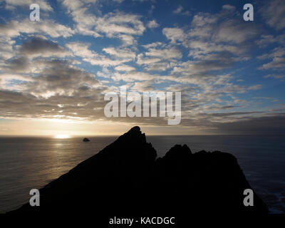 Au cours de l'aube de Dun, Ruabhal Hirta, St Kilda Banque D'Images