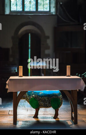 Intérieur de l'église de la paroisse de tous les Saints' East Meon, Hampshire, Royaume-Uni Banque D'Images