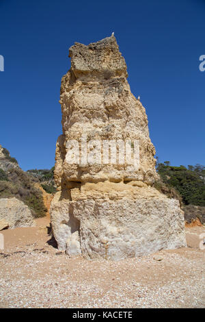 Geological formations rocheuses et des grottes sur la côte de l'algarve du Portugal Banque D'Images