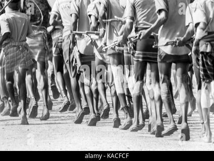 Dassanech fier Ox célébration, Salheng,Comté de Turkana, Omorate, Ethiopie Banque D'Images