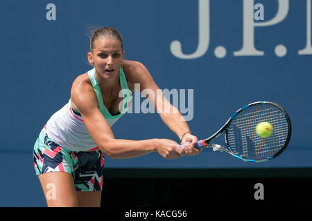 Karolina pliskova (CZE) de la compétition à l'US Open Tennis Championships 2017 Banque D'Images