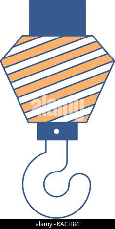 Crochet de grue télévision icône dans les sections de la couleur d'ossature Illustration de Vecteur