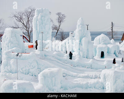 Festival de glace en hiver au lac shikotsu, Hokkaido, Japon Banque D'Images