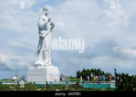 Le christ de La Havane (Cristo de la Habana) représentant Jésus de Nazareth à La Havane, Cuba. la statue qui regarde au-dessus de la Havane à partir de l'arrondissement de casabla Banque D'Images