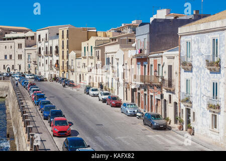 Palerme (Sicile, Italie) - l'île d'Ortigia, vue panoramique Banque D'Images