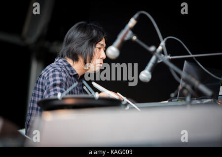 Le groupe de rock japonais Boredoms joue un concert au festival de musique espagnol Primavera Sound 2016 à Barcelone. Espagne, 04/06 2016. Banque D'Images