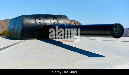 Castillitos. batterie canons massive qui a défendu la baie de cartagena murcia espagne.. Banque D'Images