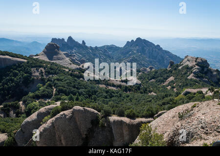 La chaîne de montagne de Montserrat Sant Jerome Banque D'Images