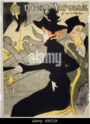 Vintage poster - Divan japonais Henri Toulouse Lautrec Banque D'Images