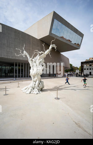 Rome. L'Italie. MAXXI Musée National des Arts du xxie siècle (Museo Nazionale delle arti del XXI secolo), conçu par Zaha Hadid, a ouvert en 2010. Banque D'Images