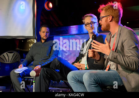 Kemptown brighton Lloyd Russell mp-moyle, s'exprimant lors d'une réunion au cours de la monde transformé festival organisé par l'élan group lors de la conférence du parti travailliste à Brighton, Angleterre, Royaume-Uni Banque D'Images