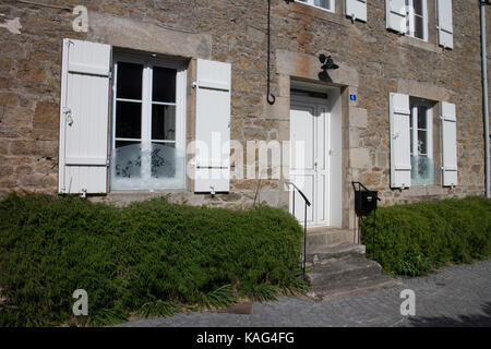 Maison de village français en Bretagne Banque D'Images