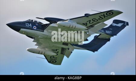 Seavixen à Duxford flying royal navy fighter Banque D'Images