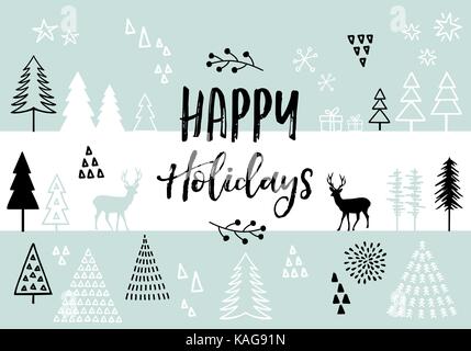 Carte de Noël avec les éléments de conception, vector background Illustration de Vecteur