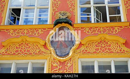 L'ancienne bibliothèque des jésuites, bâtiment historique dans la vieille ville d'Ingolstadt, Allemagne Banque D'Images