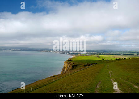 La baie de Sandown de Bembridge, île de Wight, Royaume-Uni Banque D'Images