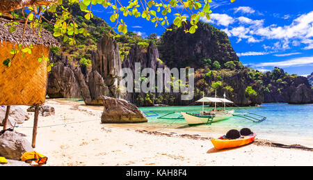 Nature incroyable à El Nido, PALAWAN PHILIPPINES,. Banque D'Images