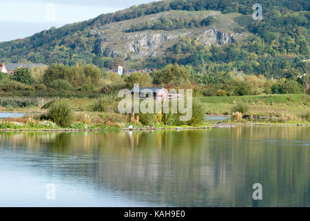 La réserve naturelle RSPB au nord du Pays de Galles Conwy Banque D'Images