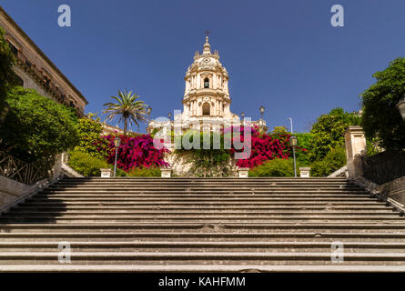 Cathédrale du Duomo di San Giorgio, baroque, Modica, Monti Iblei, Val di Noto, UNESCO World Heritage site, provincia di Ragusa Banque D'Images