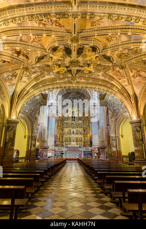 Nef principal, haute autel Renaissance, Monasterio de San Jerónimo, Grenade, Andalousie, Espagne Banque D'Images